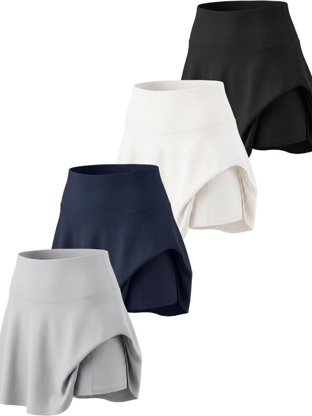Cute Women's Skater Skort - 4 Pack Pleated Tennis Golf Athletic Skirts with